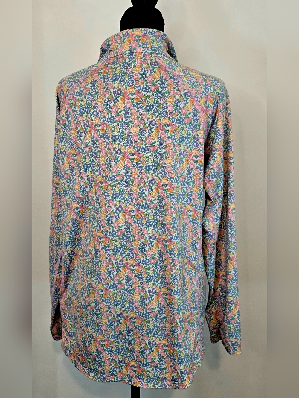 RLX Ralph Lauren Floral Quarter Zip Pullover Jacket Large Golf Performance Pink - Picture 10 of 13